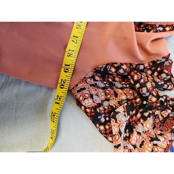 Petticoat Alley Sienna, Red, Brown & Black 3/4 Sleeve Boho Blouse Size Small - Picture 5 of 5